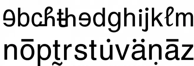 GurbaniRomanizing Font LOWERCASE