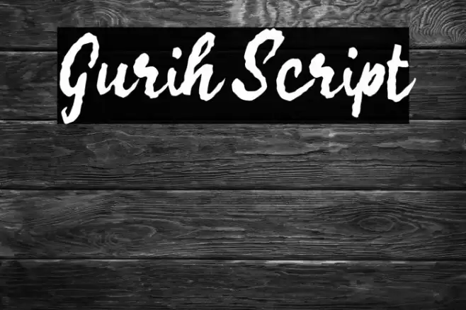 Gurih Script Font examples