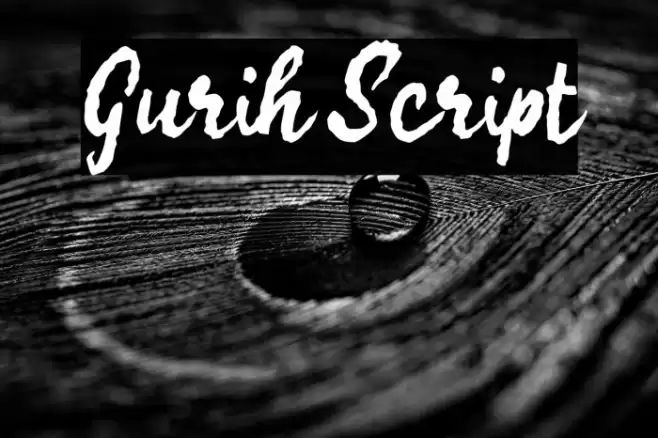 Gurih Script Font examples