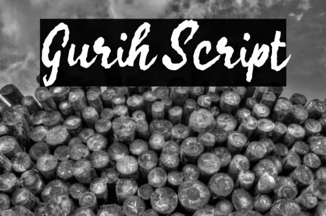 Gurih Script Font examples