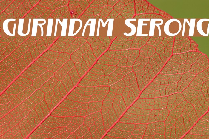 Gurindam Serong Font examples