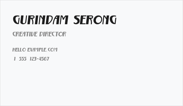 Gurindam Serong Business Card