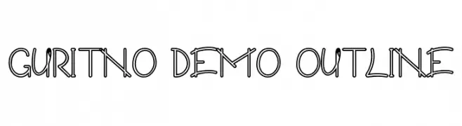 Guritno Demo Outline  नि: शुल्क फ़ॉन्ट्स डाउनलोड
