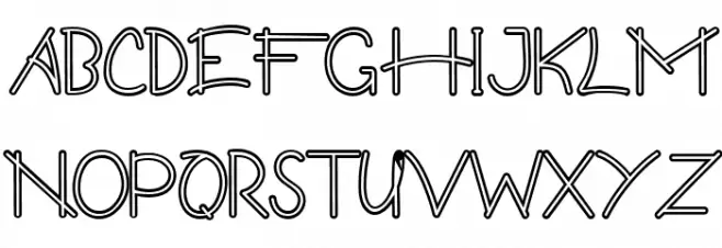 Guritno Demo Outline Fonte MAIÚSCULAS