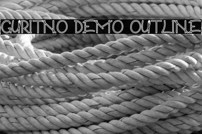 Guritno Demo Outline Font examples
