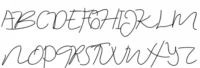Guritno Demo Script Schriftart Groß