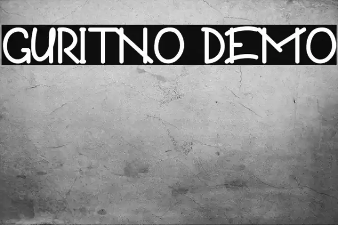 Guritno Demo Font examples