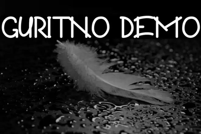 Guritno Demo Font examples
