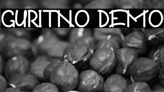 Guritno Demo Font examples