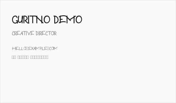 Guritno Demo Business Card