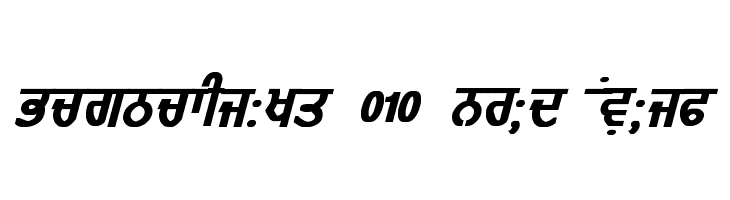 GurmukhiLys 010 Bold Italic Font