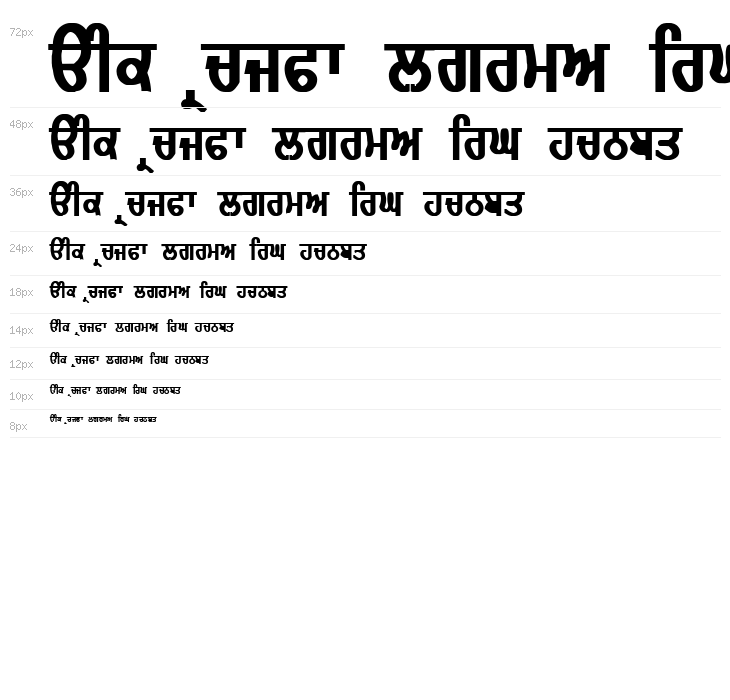 GurmukhiLys 010 Bold Waterfall