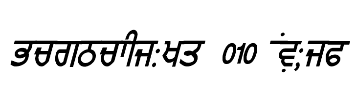 GurmukhiLys 010 Italic  免费字体下载