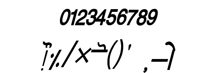 GurmukhiLys 010 Italic Font OTHER CHARS
