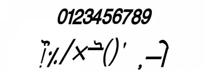 GurmukhiLys 010 Italic Шрифта ДРУГИЕ символов