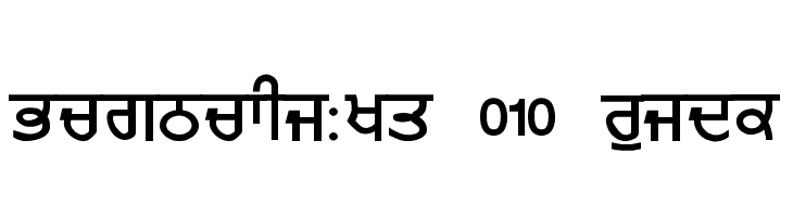 GurmukhiLys 010 Wide Font