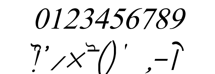 GurmukhiLys 020 Italic フォント その他の文字