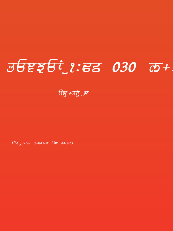 GurmukhiLys 030 Bold Italic Poster