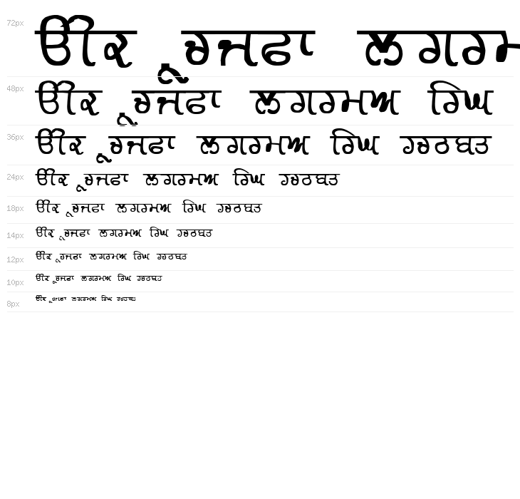 GurmukhiLys 030 Bold Waterfall