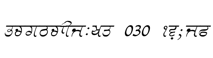 GurmukhiLys 030 Italic  Fuentes Gratis Descargar