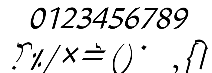 GurmukhiLys 030 Italic Schriftart Anderer Schreiben