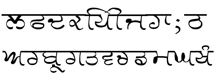 GurmukhiLys 030 Wide Font LOWERCASE