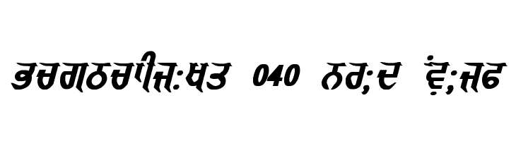 GurmukhiLys 040 Bold Italic Fuentes