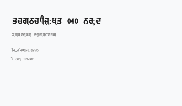 GurmukhiLys 040 Bold Business Card