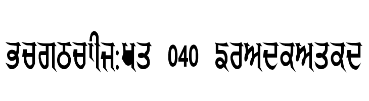 GurmukhiLys 040 Condensed  Free Fonts Download