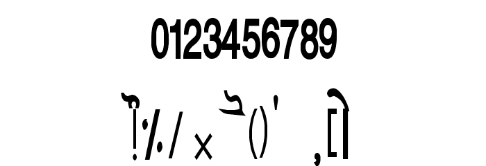 GurmukhiLys 040 Condensed Font OTHER CHARS