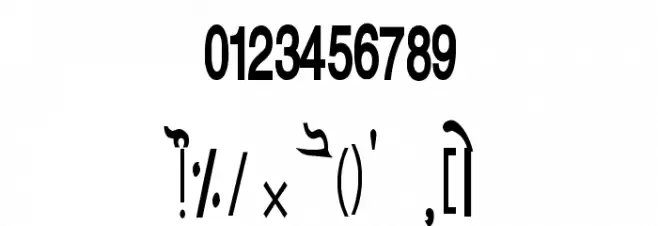 GurmukhiLys 040 Condensed フォント その他の文字