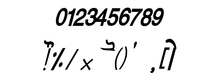 GurmukhiLys 040 Italic Font OTHER CHARS