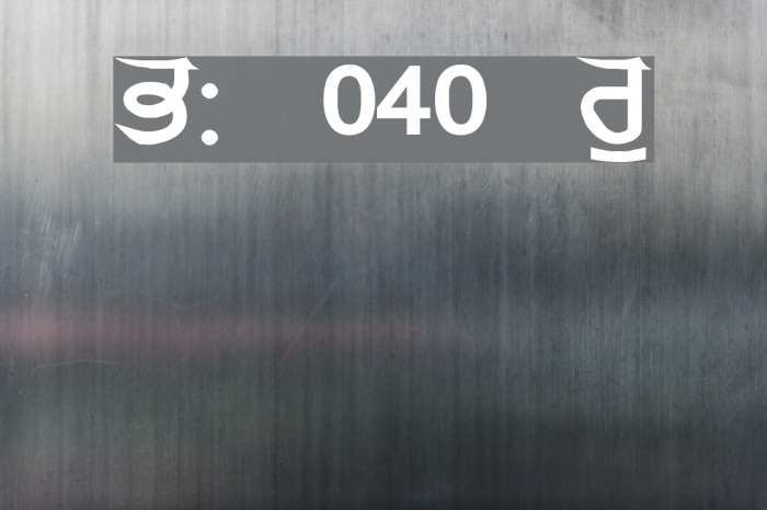 GurmukhiLys 040 Wide Font examples