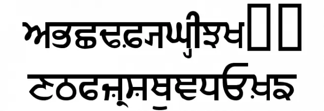 Gurmukhi_IIGS Fonte MAIÚSCULAS
