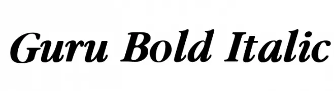 Guru Bold Italic  フリーフォントのダウンロード