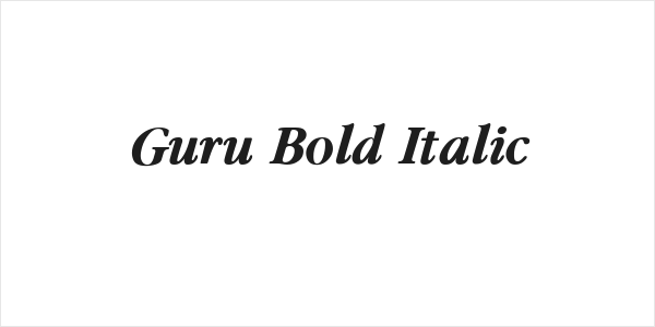 Guru Bold Italic Logo