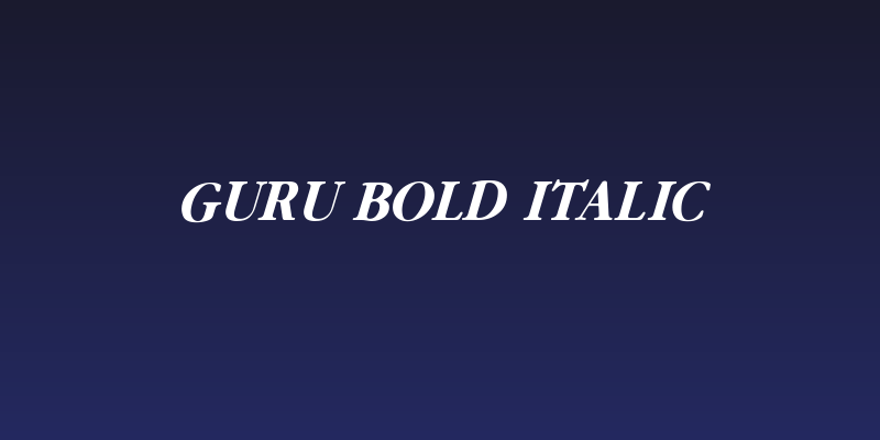 Guru Bold Italic Social Header