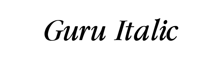 Guru Italic Fonte