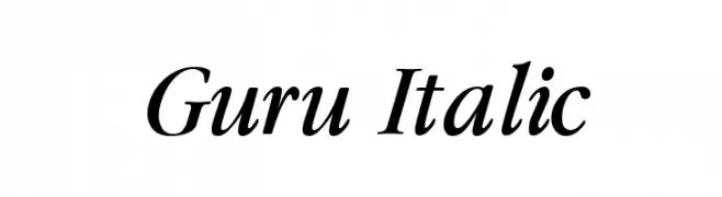 Guru Italic  les polices de caractères gratuit tlcharger