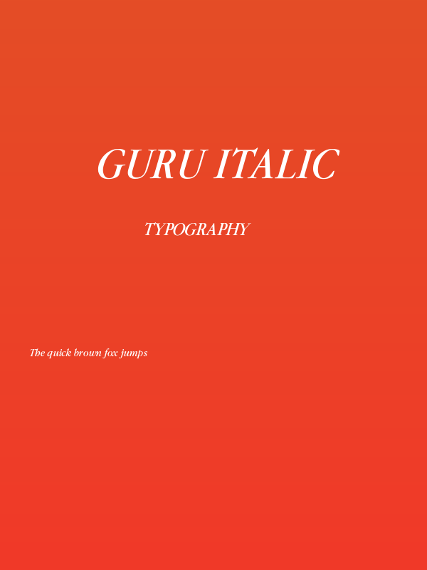 Guru Italic Poster