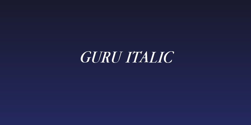 Guru Italic Social Header