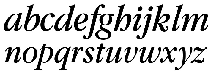 Guru Italic Font LOWERCASE