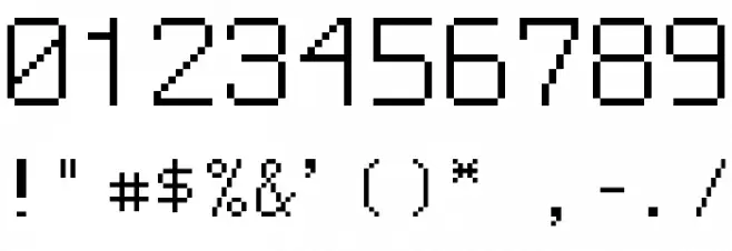 Guru Meditation NBP Font OTHER CHARS