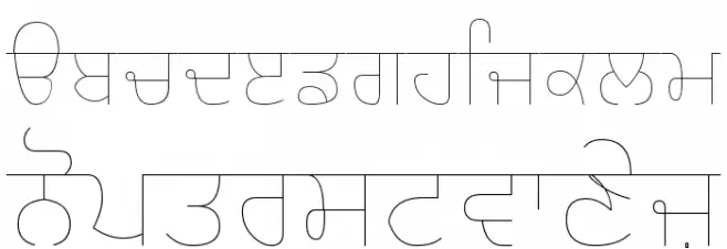 Gurvetica a0 Ultra Thin Schriftart Kleinbuchstaben