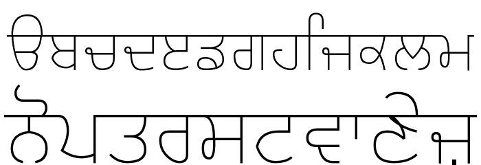 Gurvetica a2 Extra-Light フォント 小文字