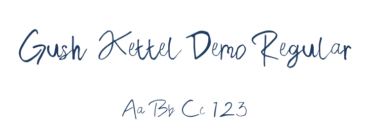 Gush Kettel Demo Regular Font Preview