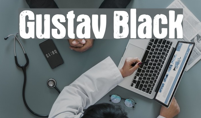 Gustav Black Font examples