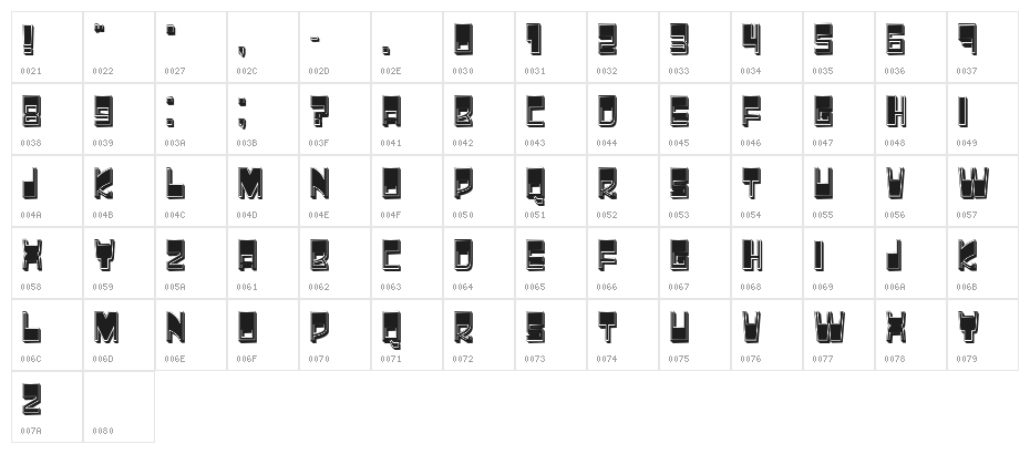 Gustav Regular Character Map