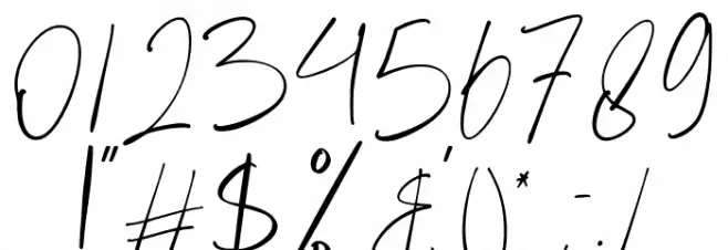 Gustera Font OTHER CHARS