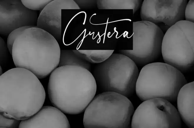 Gustera Font examples